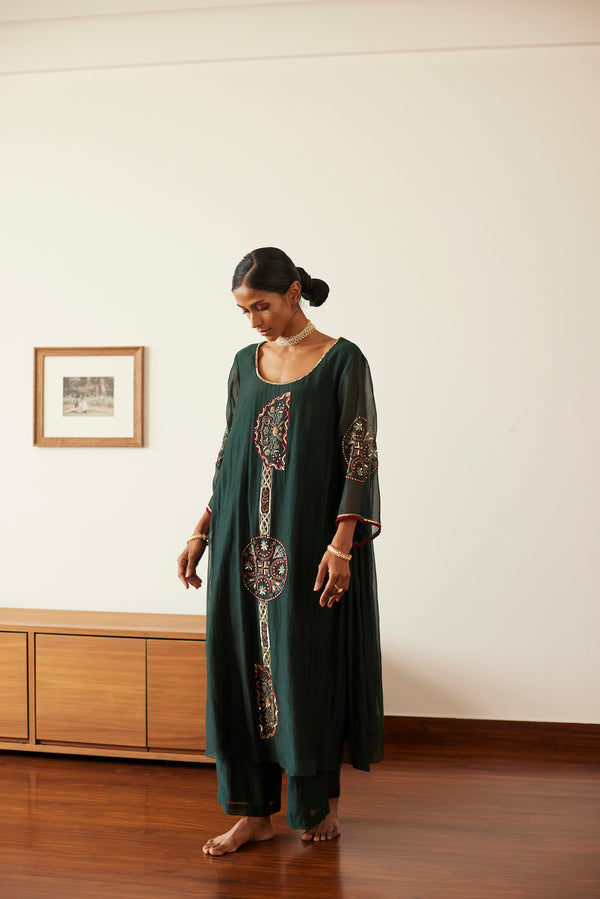 Green Shashi Kurta Set