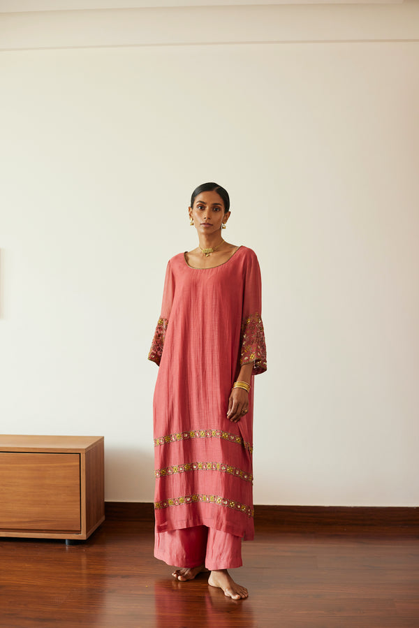 Pink Rekha Kurta Set