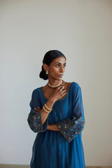 Blue Rekha Kurta Set