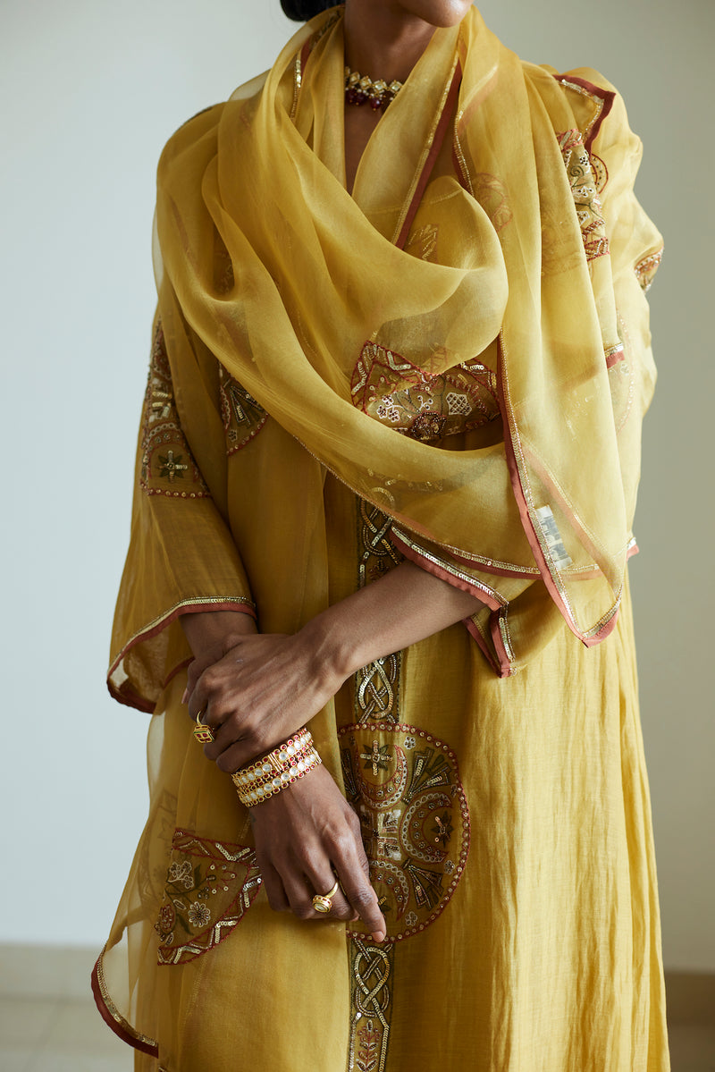 Yellow Shashi Stole