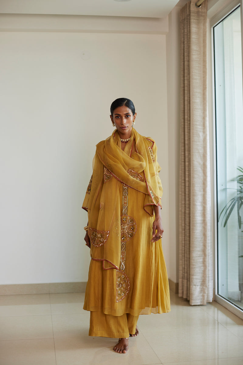 Yellow Shashi Stole