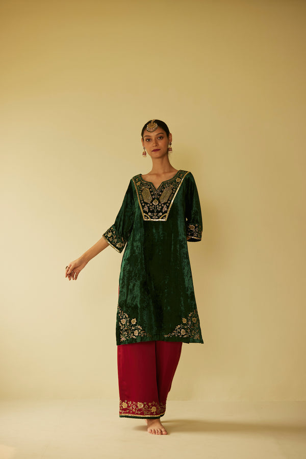 Green Meera Kurta Set