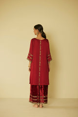 Red Arya Kurta Set