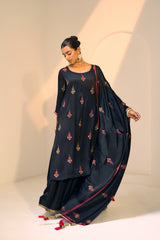 Black Chavi Lehenga Set