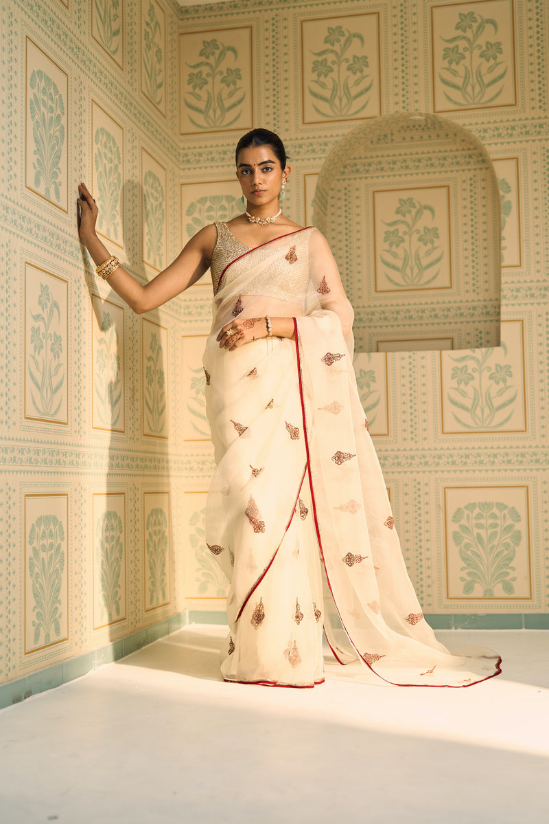 White Chavi Saree