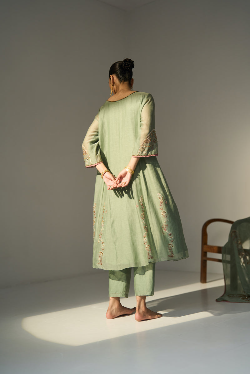 Green Husna Kurta Set