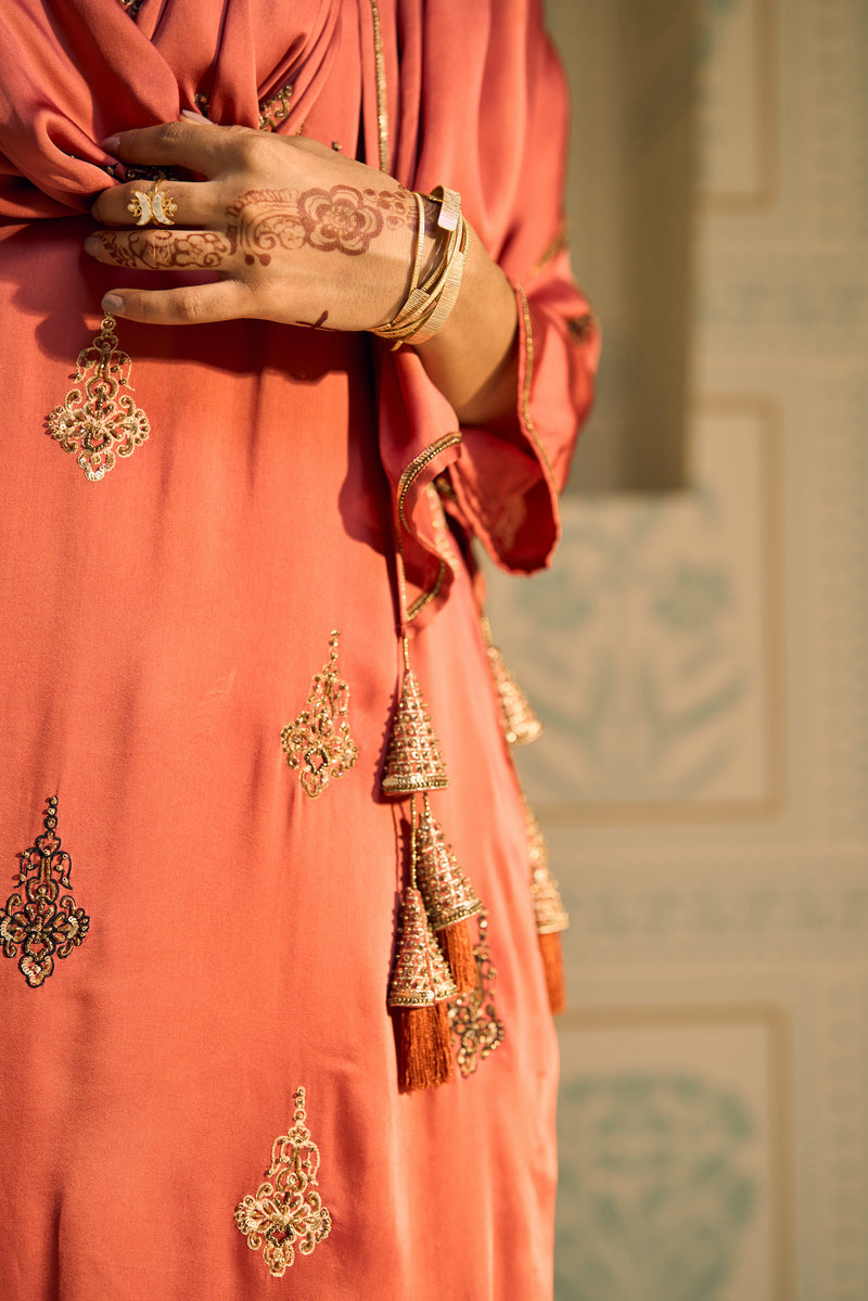 Orange Chavi Lehenga Set