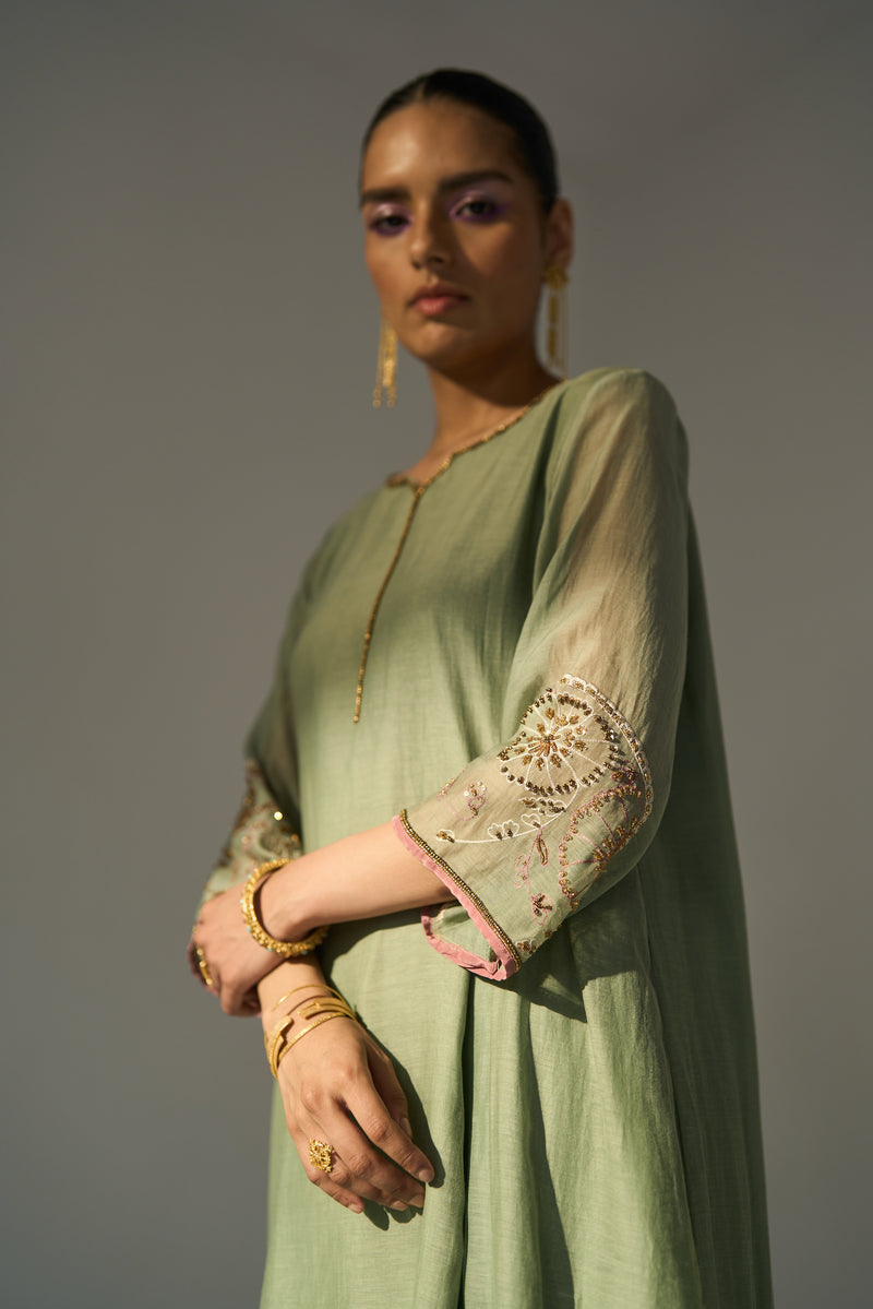 Green Husna Kurta Set