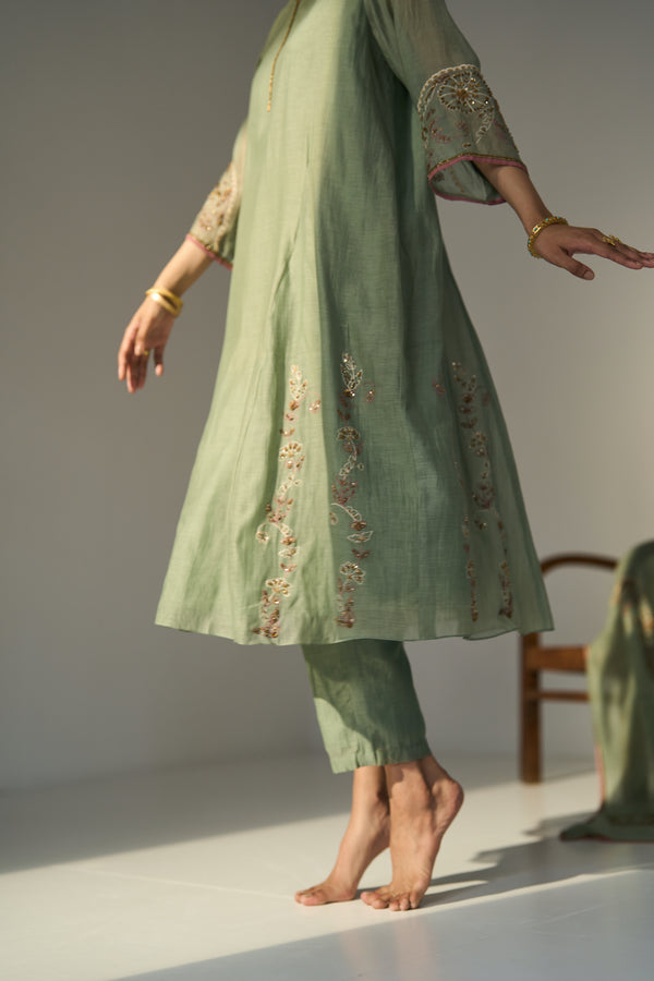 Green Husna Kurta Set