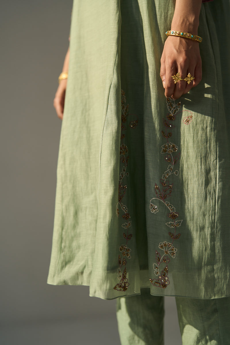 Green Husna Kurta Set