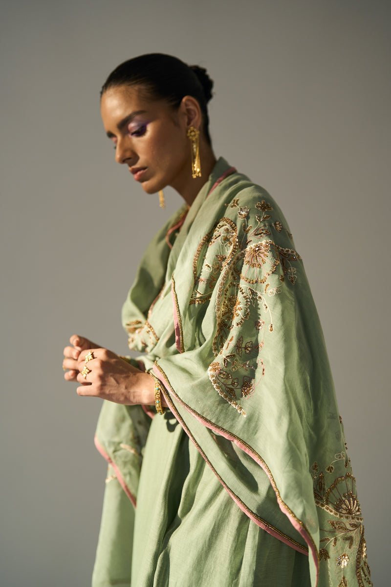 Green Husna Dupatta