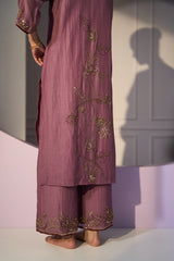 Purple Basant Kurta set