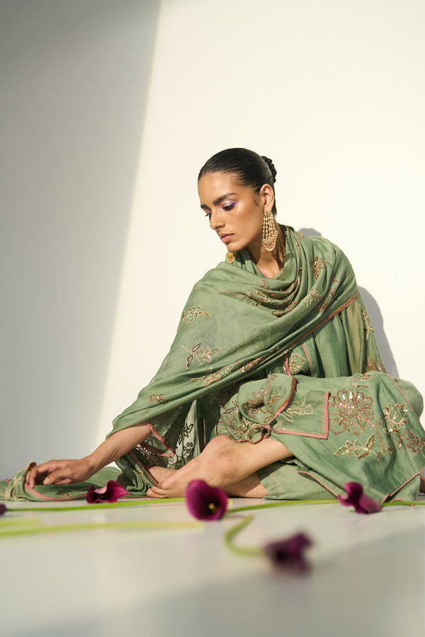 Green Balori Dupatta