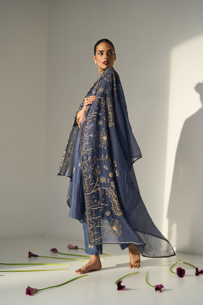 Blue Kashni Dupatta