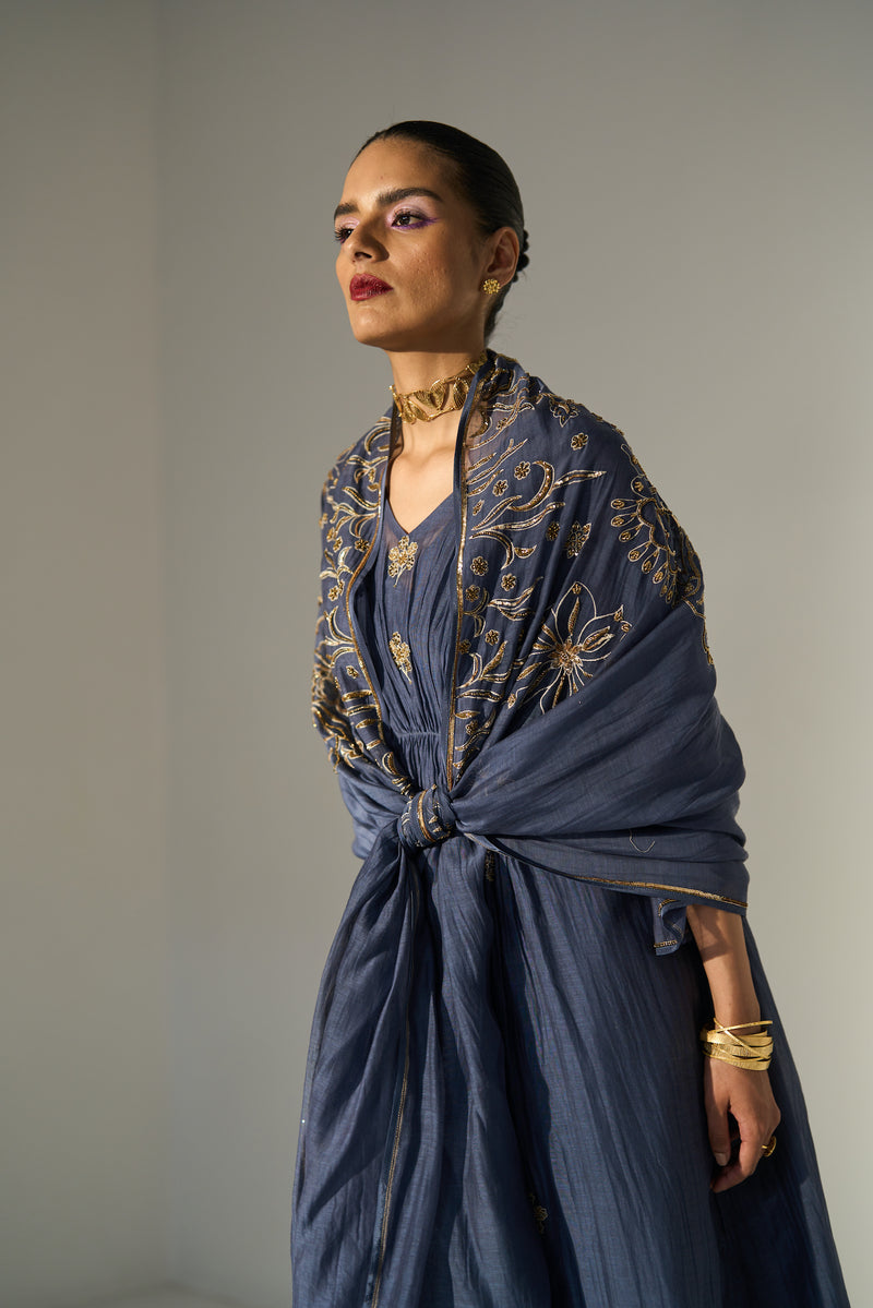 Blue Kashni Dupatta