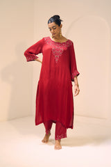 Red Isha Kurta Set