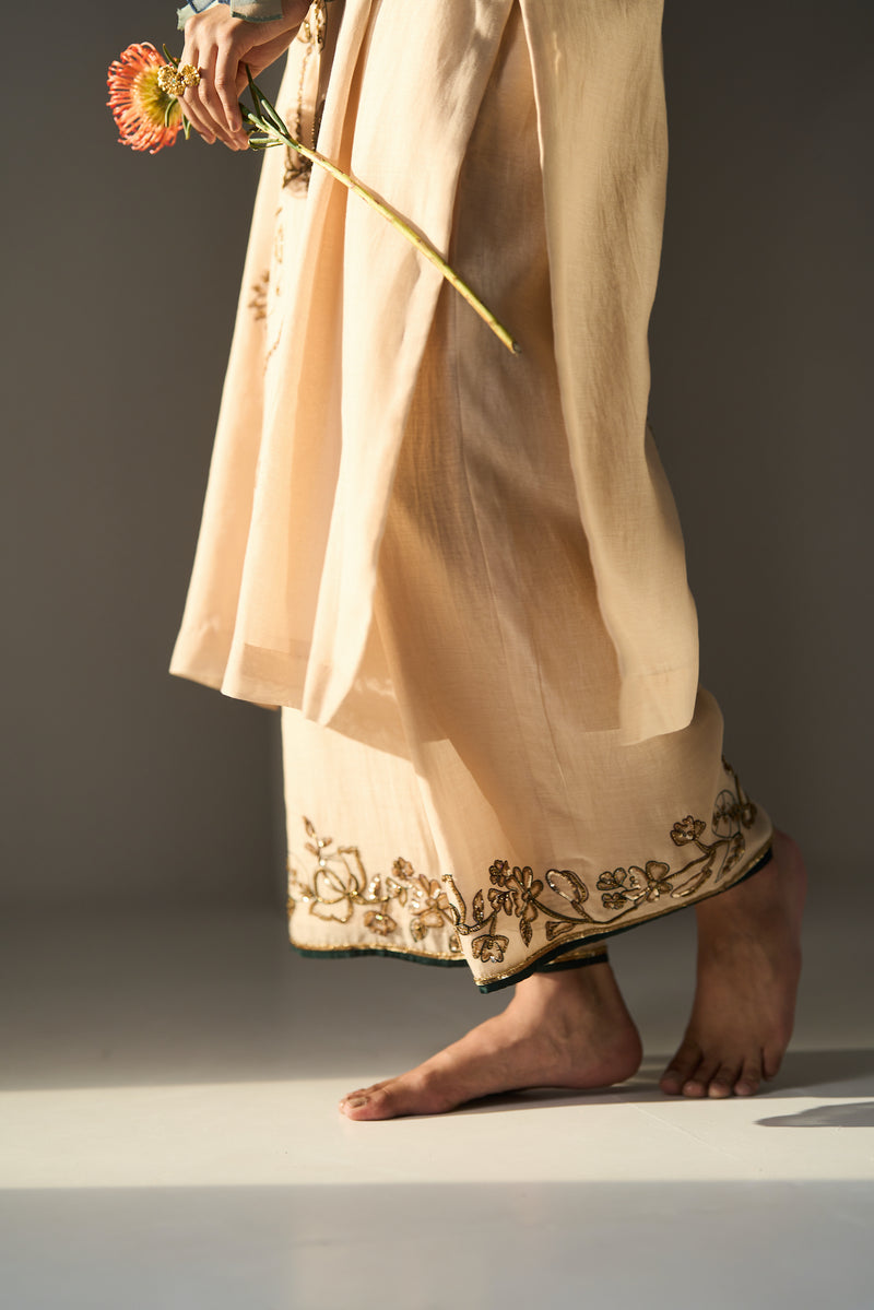 Cream Basant Kurta set