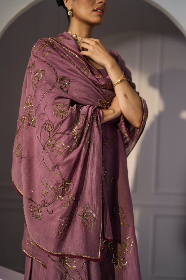 Purple Basant Dupatta