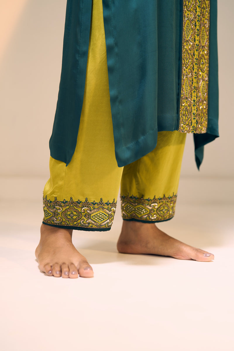 Green Seerat Kurta Set