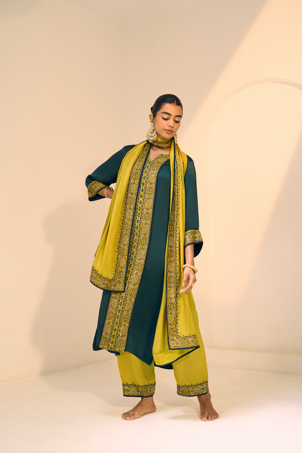 Green Seerat Dupatta