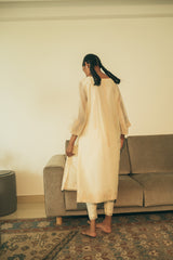 White on White Kurta Set