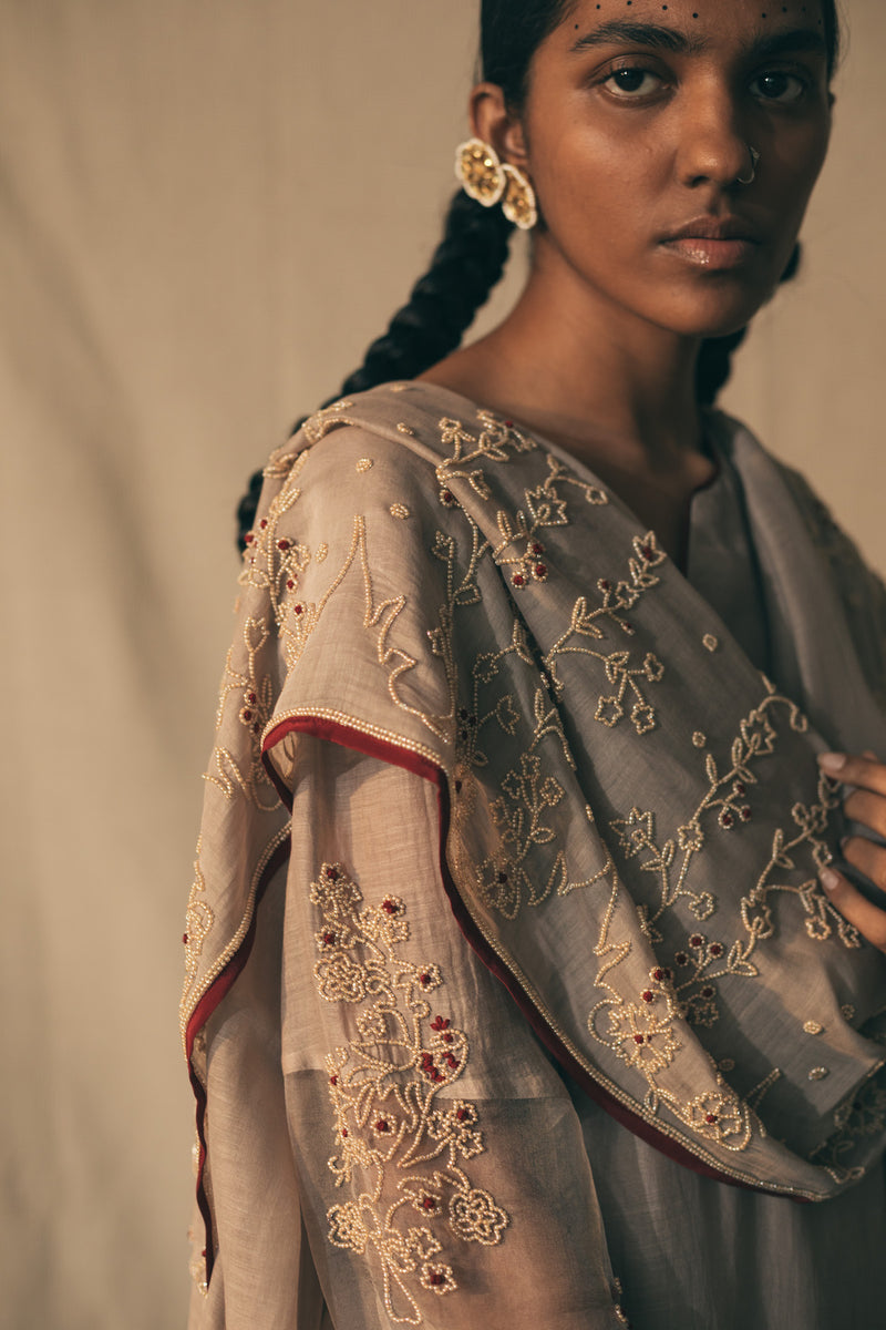 Pearls of Beige Dupatta