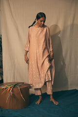 Salmon on Salmon Kurta Set