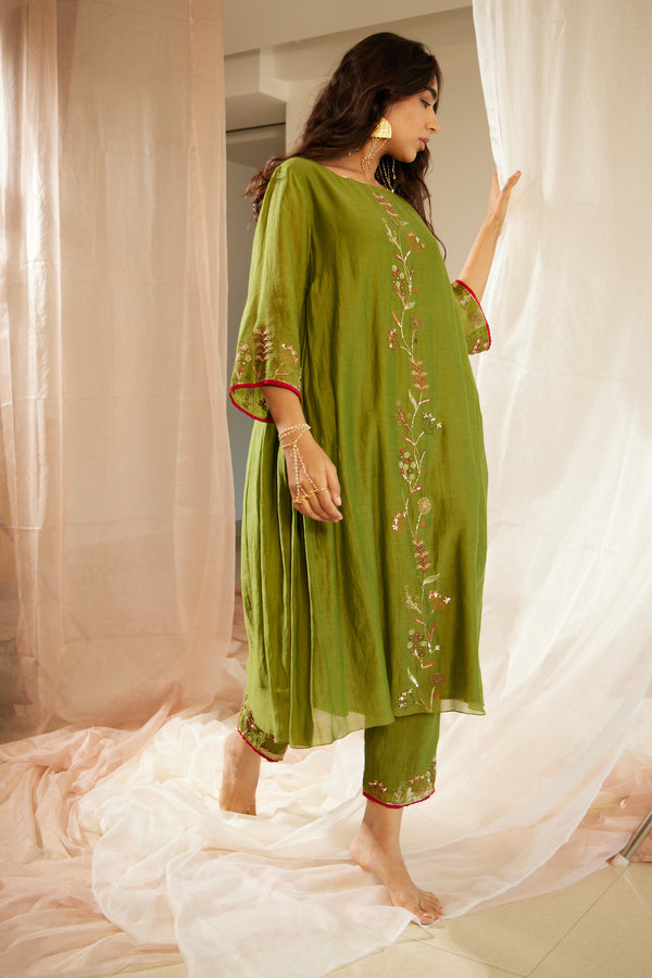 Green Gul Kurta Set