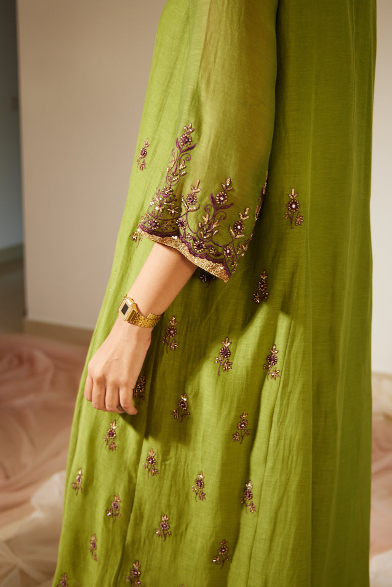 Green Poornima Kurta Set