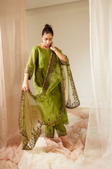 Green Poornima Kurta Set