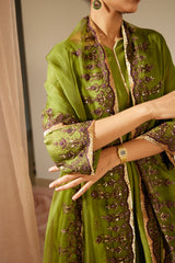 Green Poornima Kurta Set