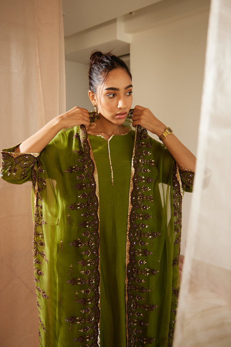 Green Poornima Stole