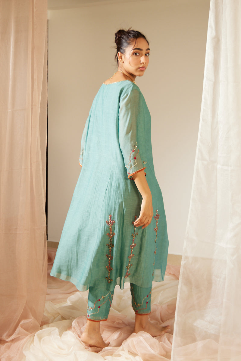 Blue Vrinda Kurta Set