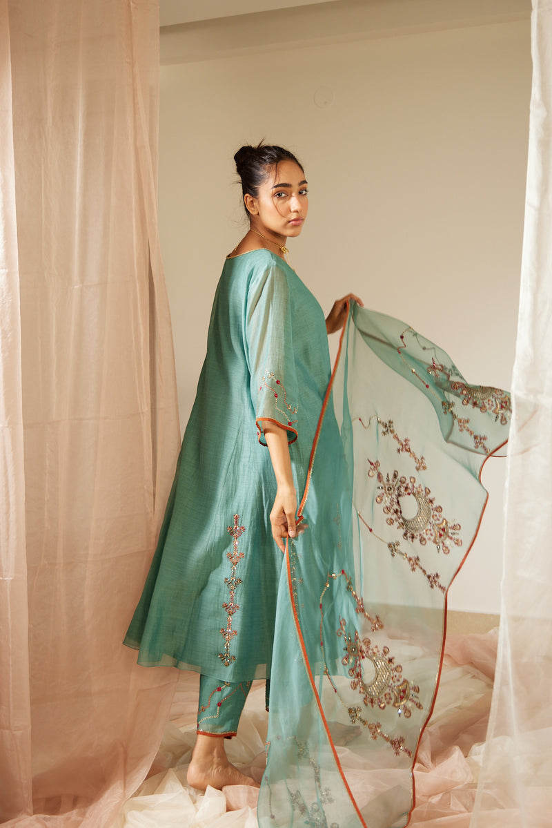 Blue Vrinda Kurta Set