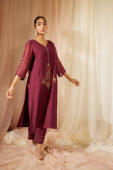 Purple Dhuleti Kurta Set