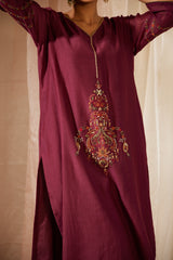 Purple Dhuleti Kurta Set