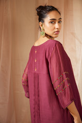 Purple Dhuleti Kurta Set