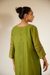 Green Dhuleti Kurta Set