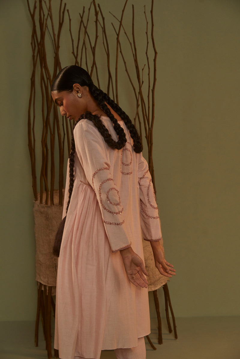 Pink Jhoomar Kurta Set