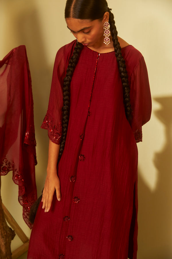 Maroon Sunshine Kurta Set