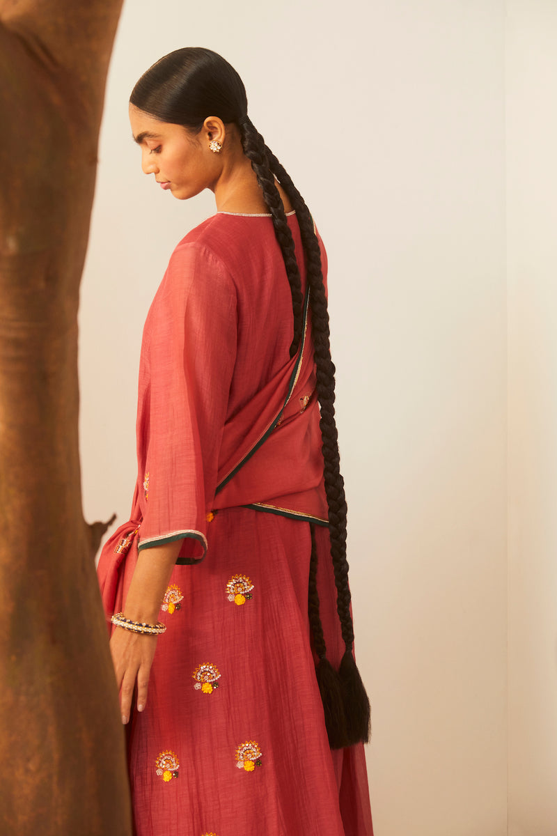 Watermelon Hathi Kurta Set