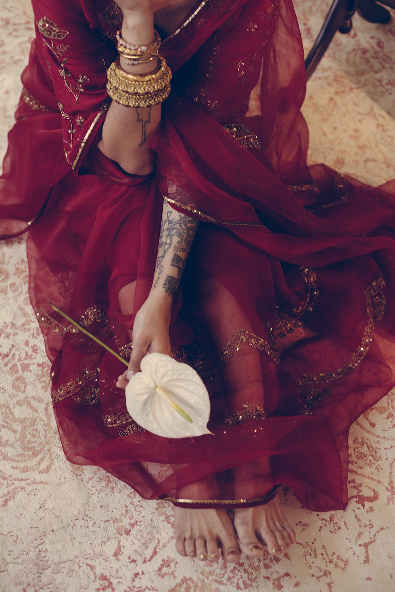 Red Karuna Saree