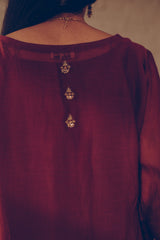 Maroon Noor Kaftan Set