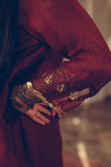 Maroon Noor Kaftan Set