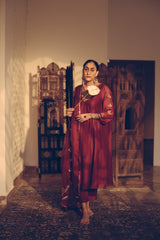 Maroon Karuna Kurta Set