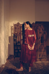 Maroon Karuna Kurta Set